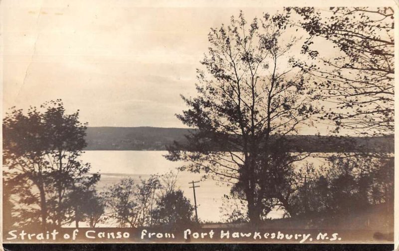 Port Hawkesbury Nova Scotia Canada Strait of Canso Real Photo Postcard AA16398