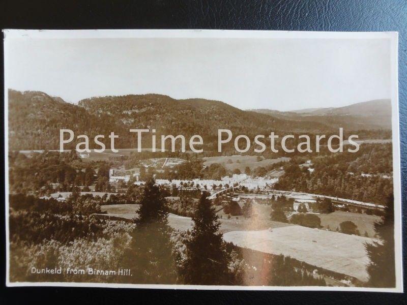 Vintage RPPC - Dunkeld from Birnam Hill