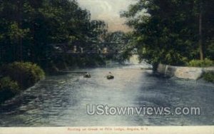 Boating on Creek at Pine Lodge in Angola, New York