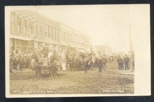 RPPC NORTON KANSAS DECORATION DAY PARADE DOWNTOWN REAL PHOTO POSTCARD