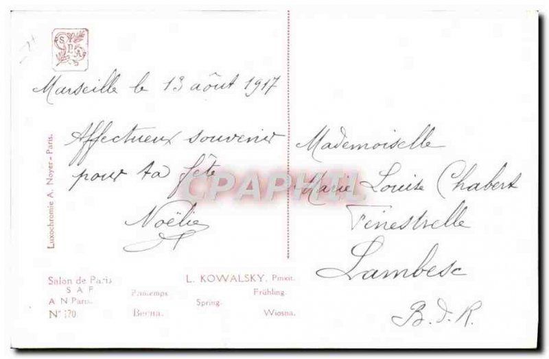 Old Postcard Chevre Kowalsky Spring