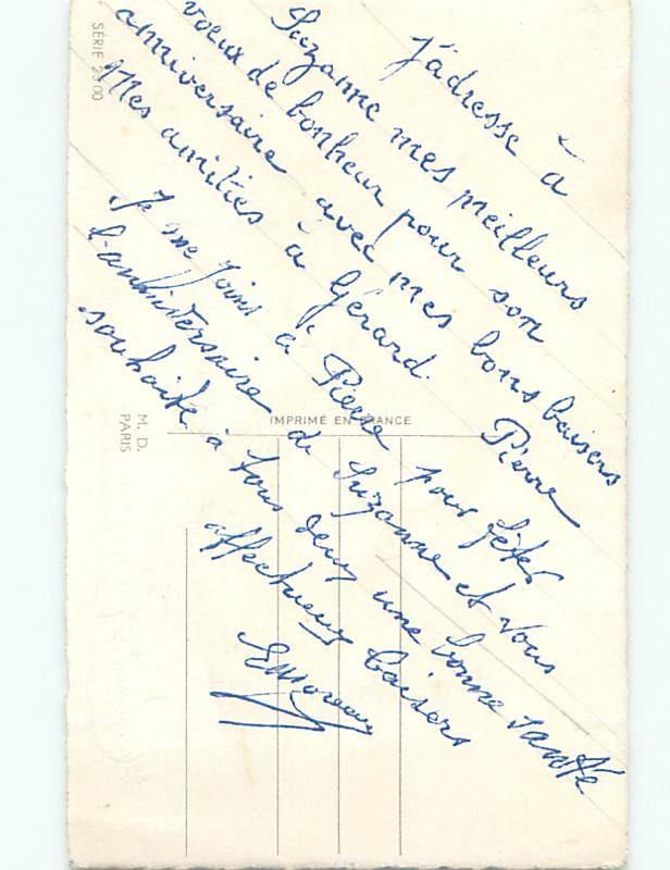 Very Old Foreign Postcard BEAUTIFUL FLOWERS SCENE AA4273