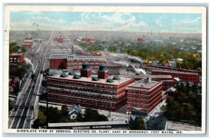 1920 Bird's-Eye View General Electric Plant Broadway Fort Wayne Indiana Postcard