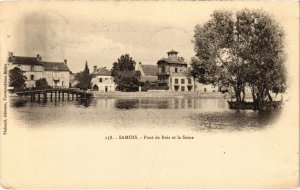 CPA Samois Pont de Bois et la Seine FRANCE (1300914)