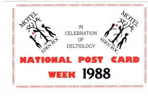 National Postcard Week, Motel Eden Roc Pointe Au Baril Ontario, 1986, Deltiology