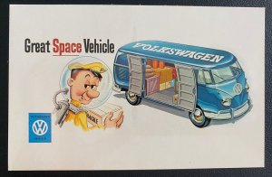 Mint USA Advertising Picture Postcard Volkswagen Space Vehicle Van