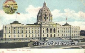 St Paul, Minnesota, MN State Capital USA 1907 crease right top and right bott...