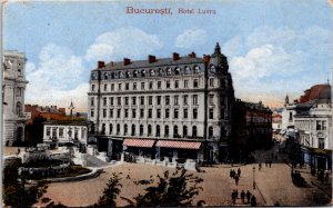 Romania Bucharest Bucureşti Hotel Luvru Vintage Postcard 09.68