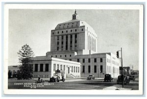 c1930's Court House At Lake Merritt Cars Oakland California CA Vintage Postcard