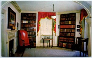 Postcard - The Library of The Monticello - Charlottesville, Virginia