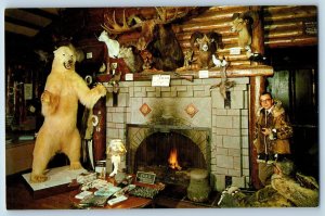Anchorage Alaska AK Postcard Jonas Brothers Wildlife Museum Polar Bear c1960's