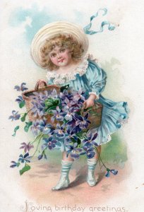 11333 Loving Birthday Greeting - a Tuck Postcard