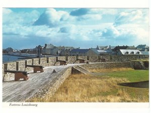 Cannons at Fortress Louisbourg, Cape Breton, Nova Scotia, Chrome Postcard