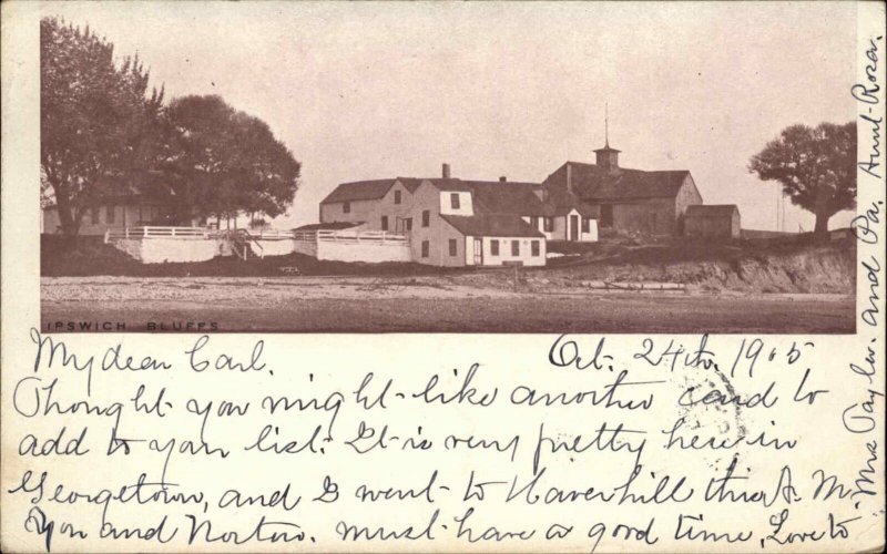 Ipswich Bluffs Massachusetts MA Farmhouse c1910 Vintage Postcard