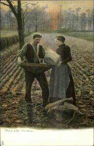 TUCK Rural Life Farmer Farming Sowing THE SOWER Planting Seeds Postcard