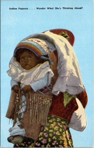 Indian Papoose Wonder What She's Thinking About