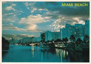 Florida Miami Beach Tranquil Indian Creek Along Collins Avenue On Miami Beach