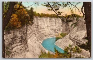 Hand-Colored~New York~Canyon Below Glen Iris @ Letchworth State Park~Vintage PC