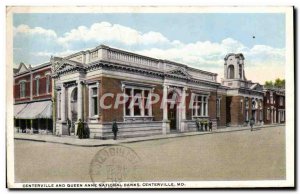 Old Postcard Centerville And Queen Anne National Banks Centerville Md