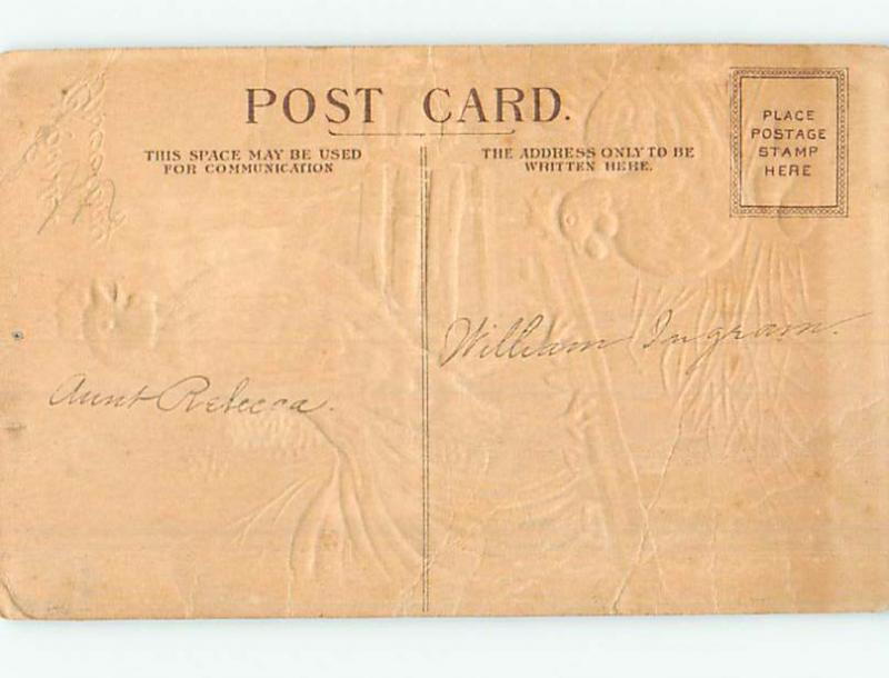 Bent Divided-Back Easter ROOSTER AND HEN WITH COLORED EGGS o5741