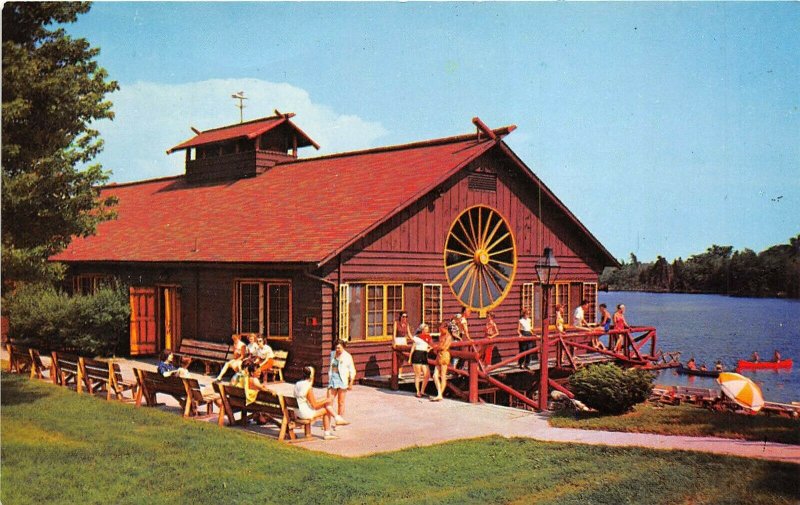 Rothbury Michigan 1960s Postcard Wagon Wheel Hall Wildcat Lake Jack & Jill Ranch