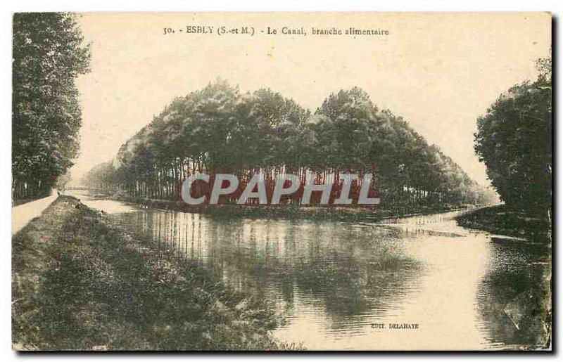 Old Postcard Esbly S and M Canal tranfert branch