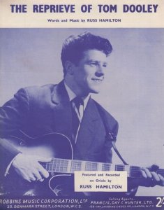 The Reprieve Of Tom Dooley Russ Hamilton 1950s Sheet Music