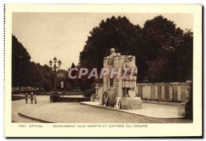 Old Postcard Epinal Monument Aux Morts And Entree Du Cours Army