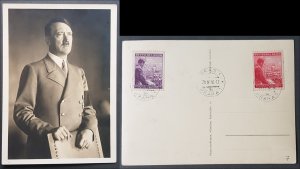 GERMANY THIRD 3rd REICH ORIGINAL NAZI CARD ADOLF HITLER HOFFMANN STUDIOS