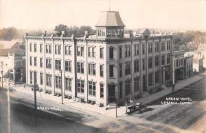 LeMars Iowa Union Hotel Real Photo Antique Postcard J48707