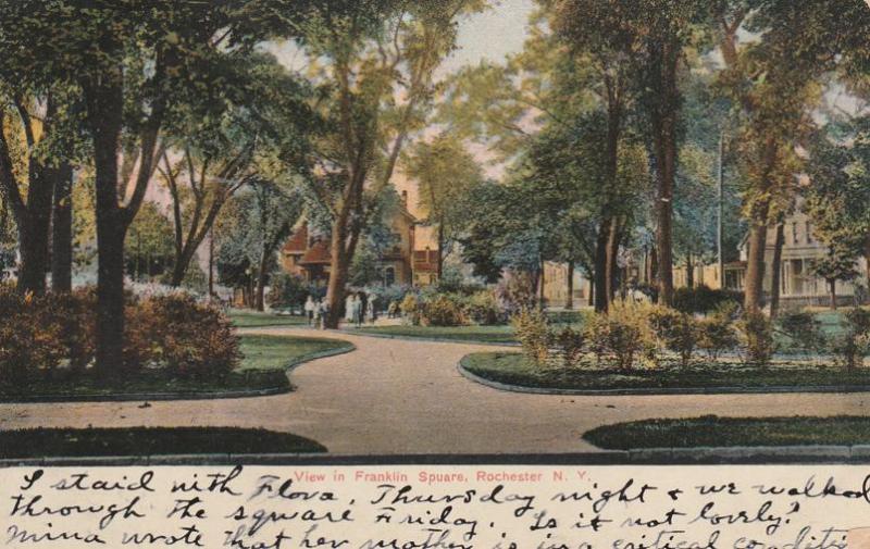 View in Franklin Square NY, Rochester, New York - pm 1909 - DB