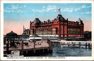 USA Fortress Monroe Chamberlain Hotel Old Point Comfort Vintage Postcard C041