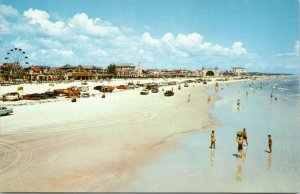 postcard Florida - Daytona Beach - cars, ferris wheel