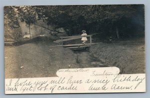 FRENCHTOWN NJ IN THE HOLLOW ANTIQUE REAL PHOTO POSTCARD RPPC