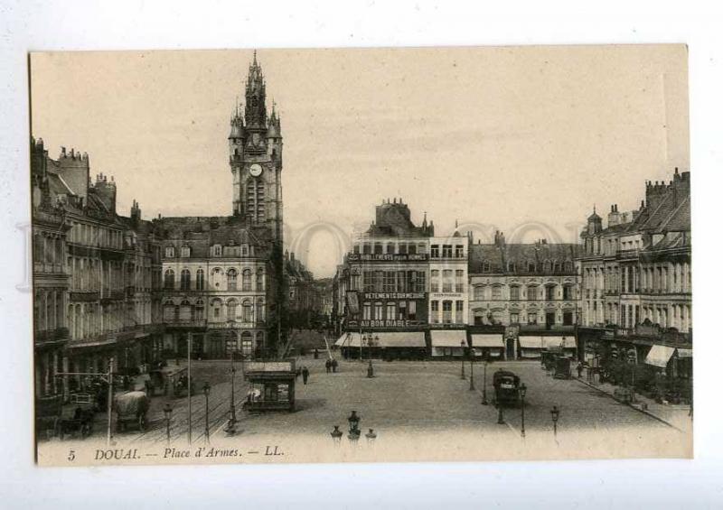 192286 FRANCE DOUAI Place d'Armes ADVERTISING Vintage postcard