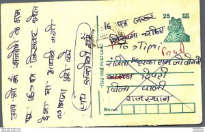 India Postal Stationery Tiger 25