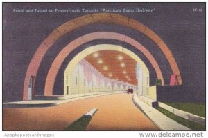 Portal And Tunnel On Pennsylvania Turnpike America's Super Highway Bedfo...