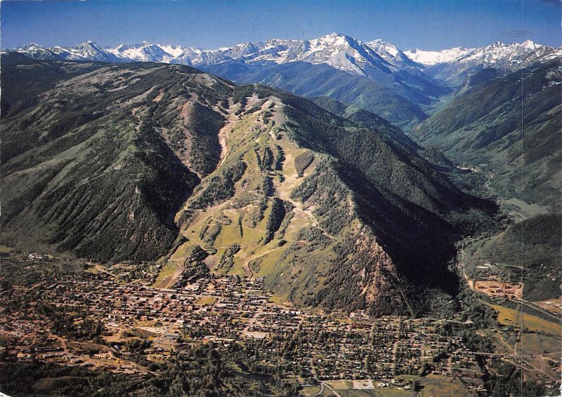 us7194 aerial view of aspen colorado usa