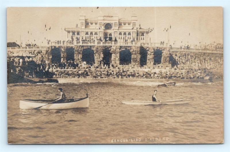 Postcard Italy Genova Lida D'Albaro Di Albaro RPPC Real Photo Pre1920s #4 J13