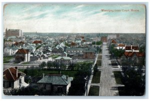 c1905 Winnipeg From Court House Manitoba Canada Antique Posted Postcard