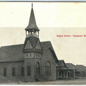 1908 Tucumcari, New Mex. Baptist Church Chapel Litho Photo Postcard Jesus NM A42