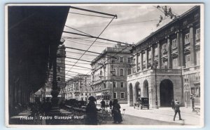 RPPC TRIESTE Teatro Giuseppe Verdi ITALY Postcard