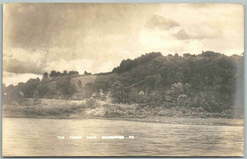 MESHOPPEN PA FERRY ROAD ANTIQUE REAL PHOTO POSTCARD RPPC