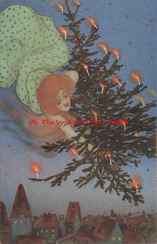 Raphael Kirchner, Hildesheimer No 5213, Christmas Tree, Art Nouveau, DA No E13-1 