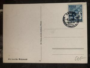 1941 Zagreb Germany Patriotic Postcard cover Jagdpanzer Wehrmacht WW2