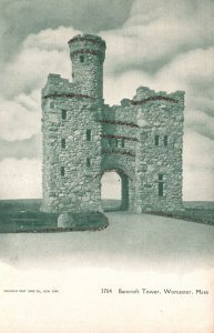 Vintage Postcard Bancroft Tower Historic Landmark Worcester Massachusetts MA