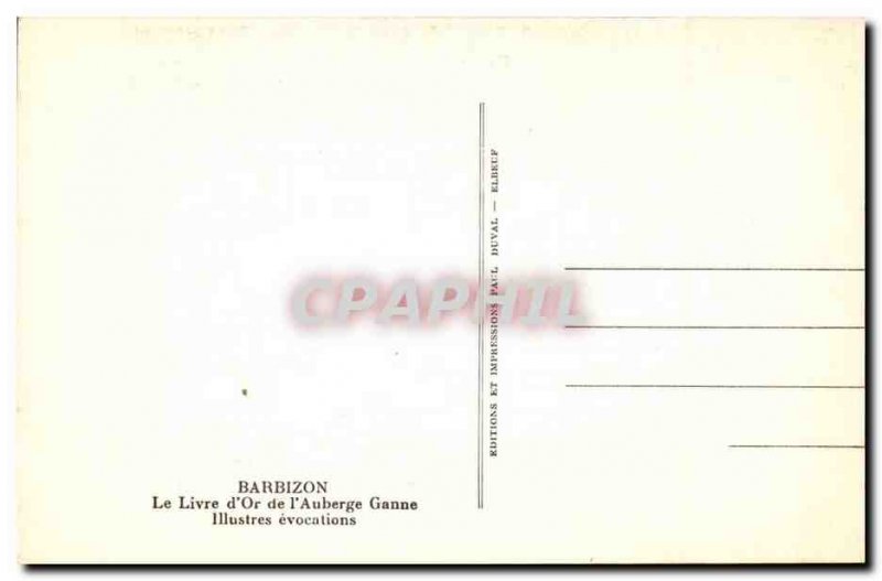 Old Postcard Museum of & # 39auberge Ganne Barbizon has the book & # 39or Ill...