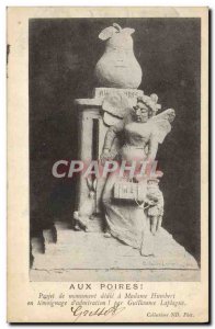 Old Postcard For Pears! Monument project dedicated to Madame Guillaume Humber...