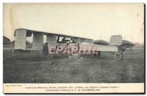 Old Postcard Jet Aviation Military Contest Reims October 1911 on Colliex bipl...