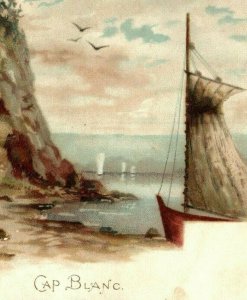 1891 Calendar Cards Ships Sea Cap Blanc & Gaspe Mortello Towers Lot Of 5 #R
